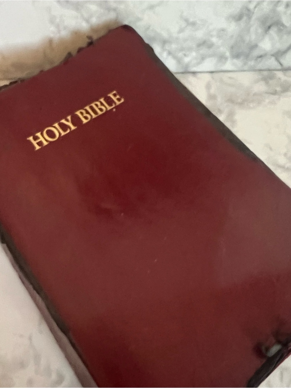 Leather Bible Cover - Burgundy